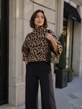 Demi | Oversized Panther Beige Sweater