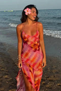 Floral Print Maxi Dress with Side Slit for Women