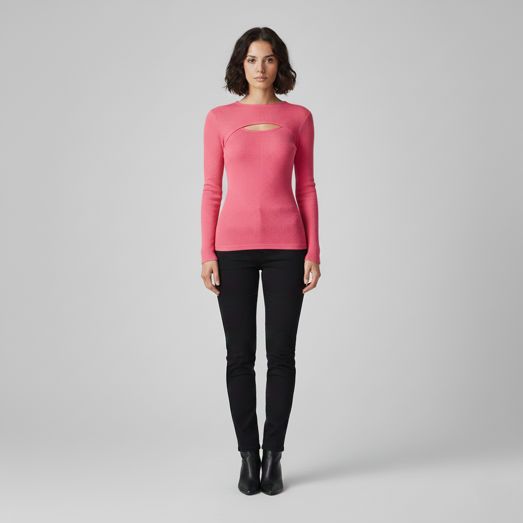 Arden | Women's Cutout Top - Fitted with Long Sleeves – Jake & Kelly