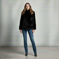 Laura | Short Black Faux Fur Jacket