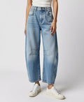 High-Waisted Jeans with Wide-Leg Cut for Women