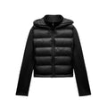 Hooded Padded Jacket with Quilted Body for Women