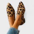 Animal-Print Loafers with Metallic Horsebit Detail for Women