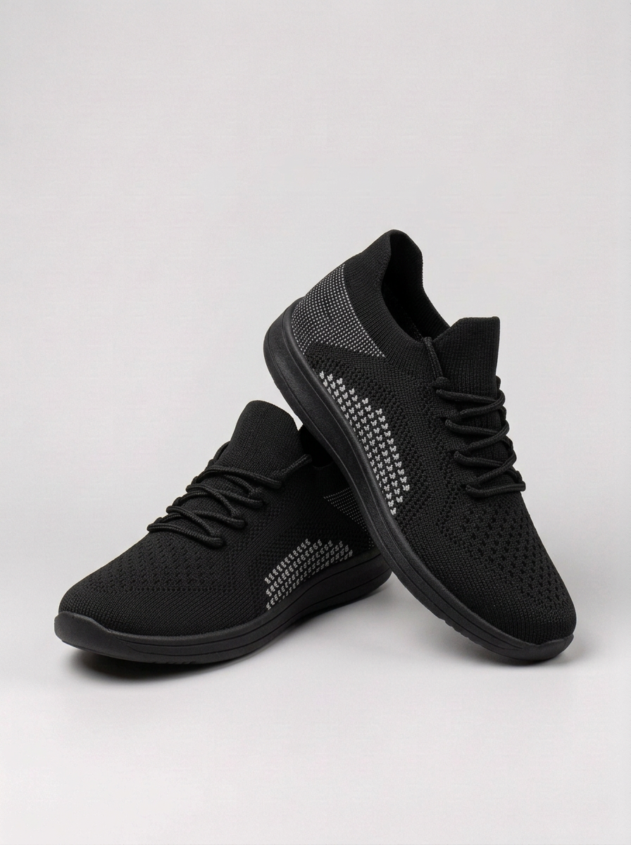 Barefoot Style Knit Trainers with Lace Up Fit for Mens