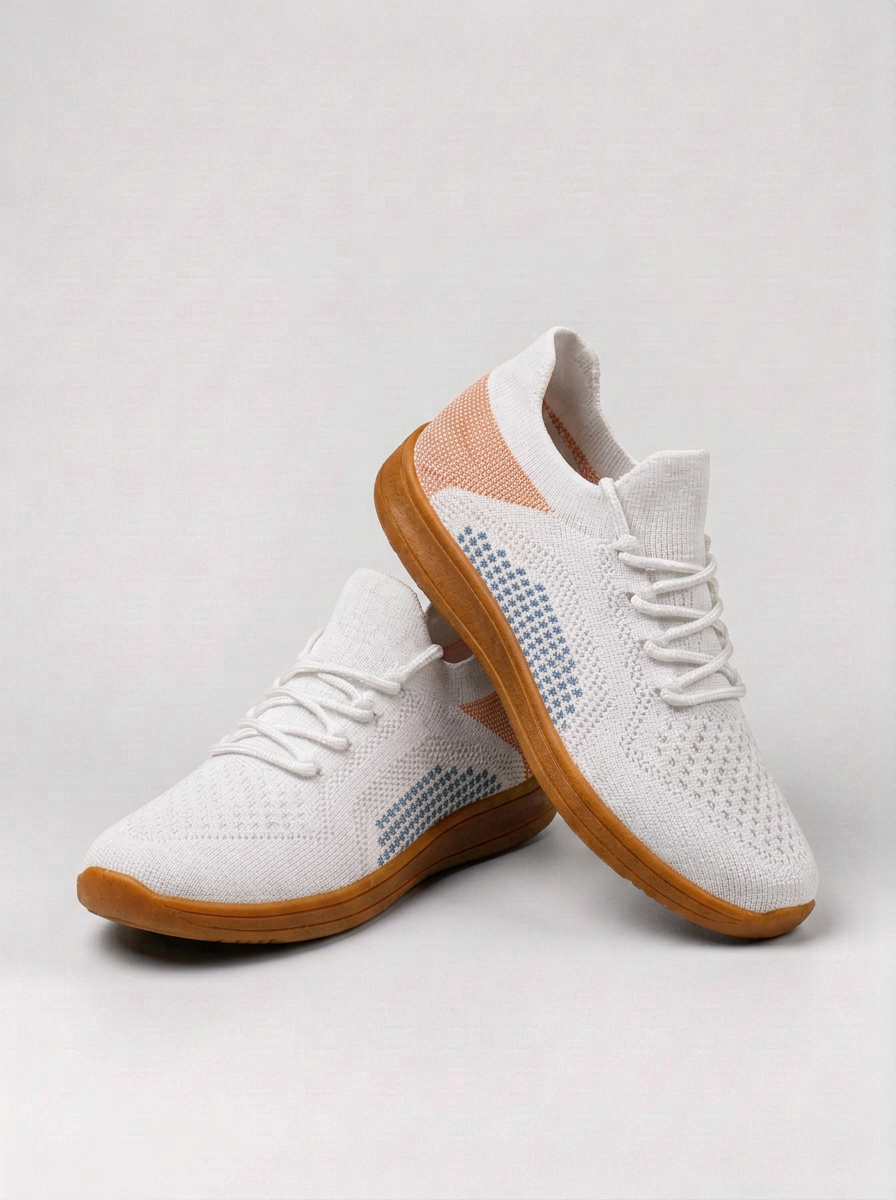 Barefoot Style Knit Trainers with Lace Up Fit for Mens