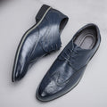 Brogue Dress Shoes with Wingtip Detail and Laces for Men