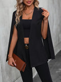 Cape-Style Blazer with Split Sleeves for Women