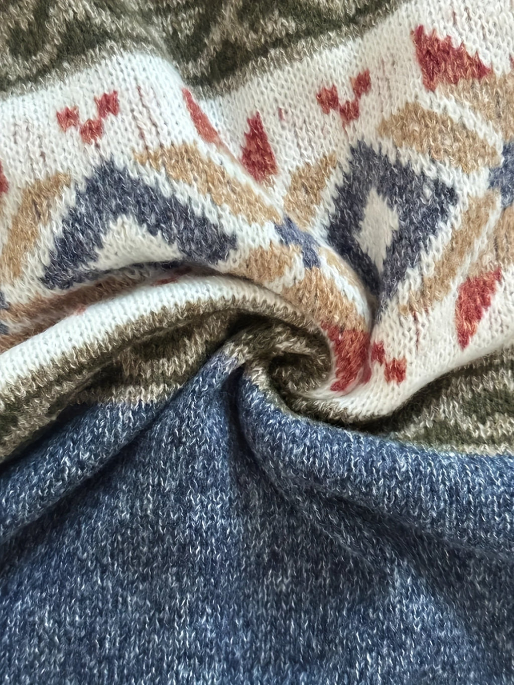 Cardigan with Patterned Yoke and Button Front for Womens