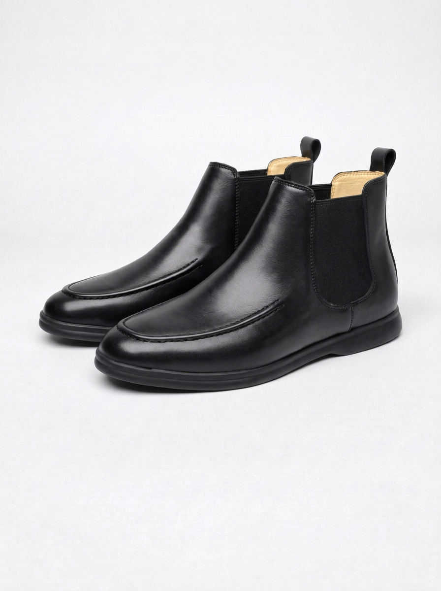 Chelsea Ankle Boots with Elastic Side Panels for Mens
