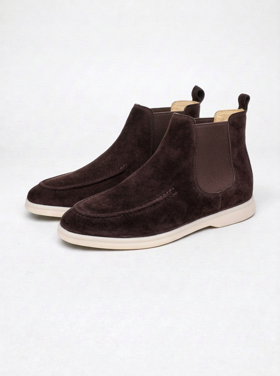 Chelsea Ankle Boots with Elastic Side Panels for Mens