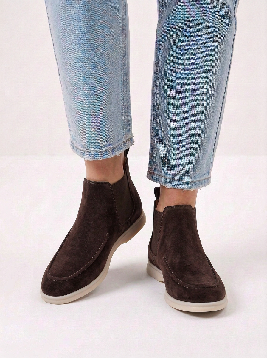 Chelsea Ankle Boots with Elastic Side Panels for Mens