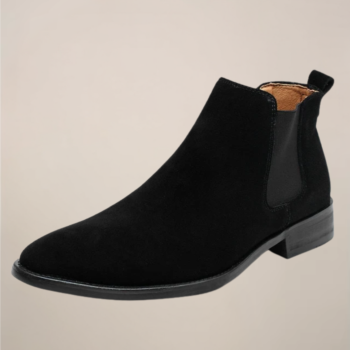 Chelsea Ankle Boots with Elastic Sides and Heel for Men