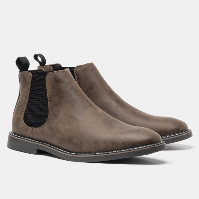 Chelsea Boots with Elastic Panels and Pull Tabs for Men
