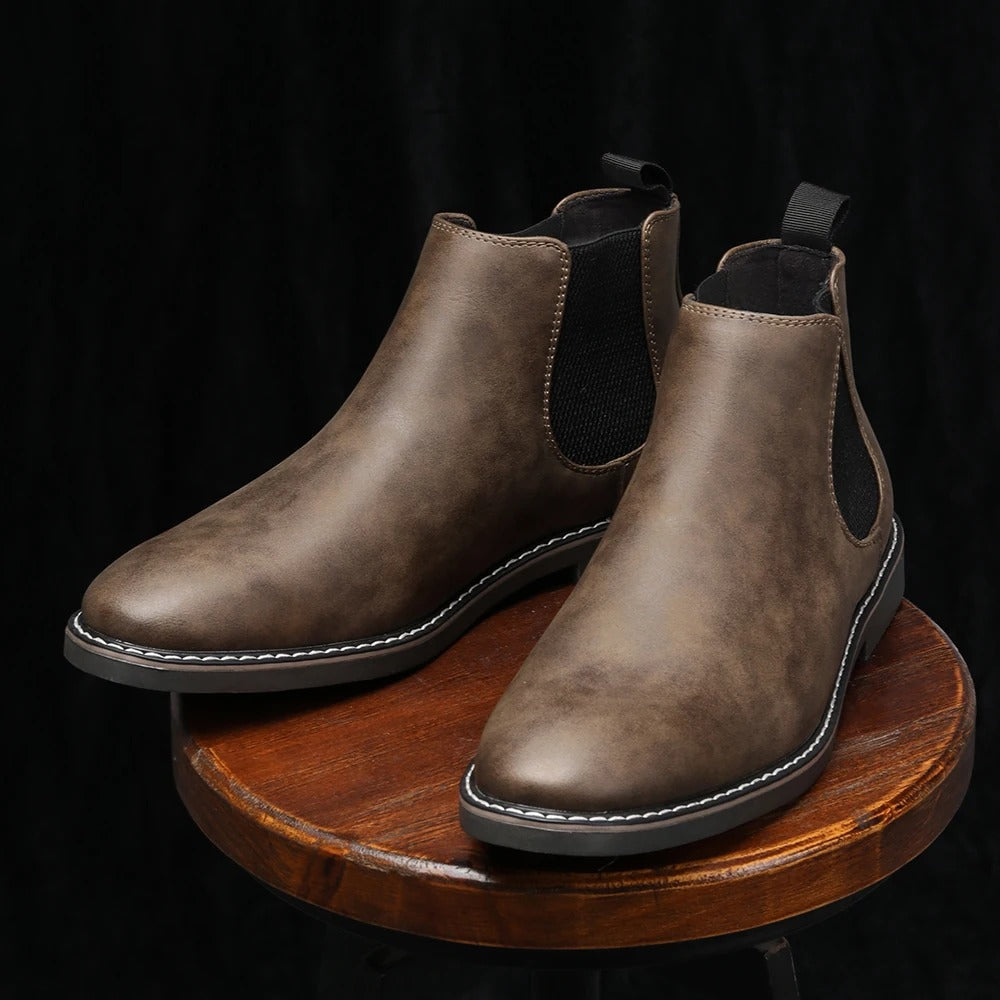 Chelsea Boots with Elastic Panels and Pull Tabs for Men
