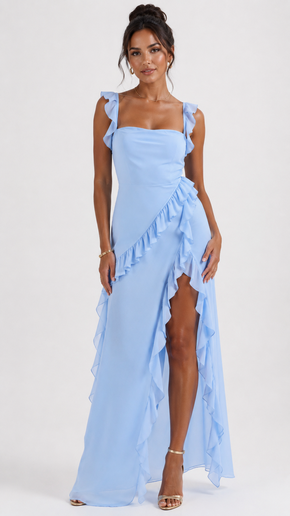 Rianna | Elegant Ruffled Maxi Dress
