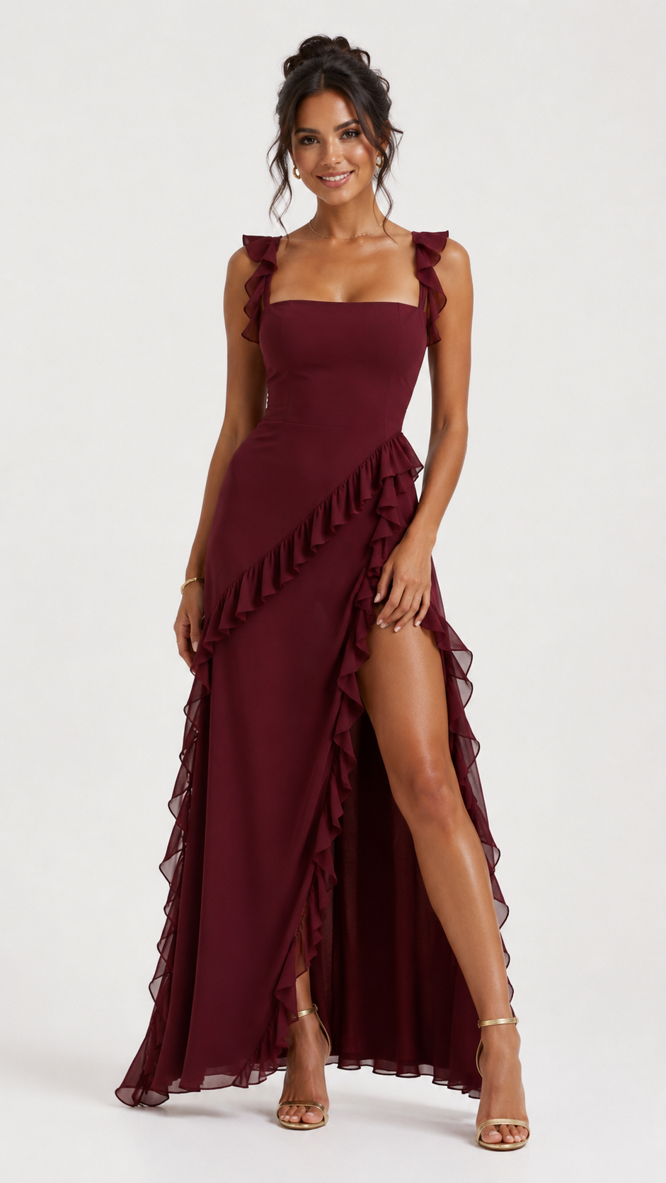 Rianna | Elegant Ruffled Maxi Dress