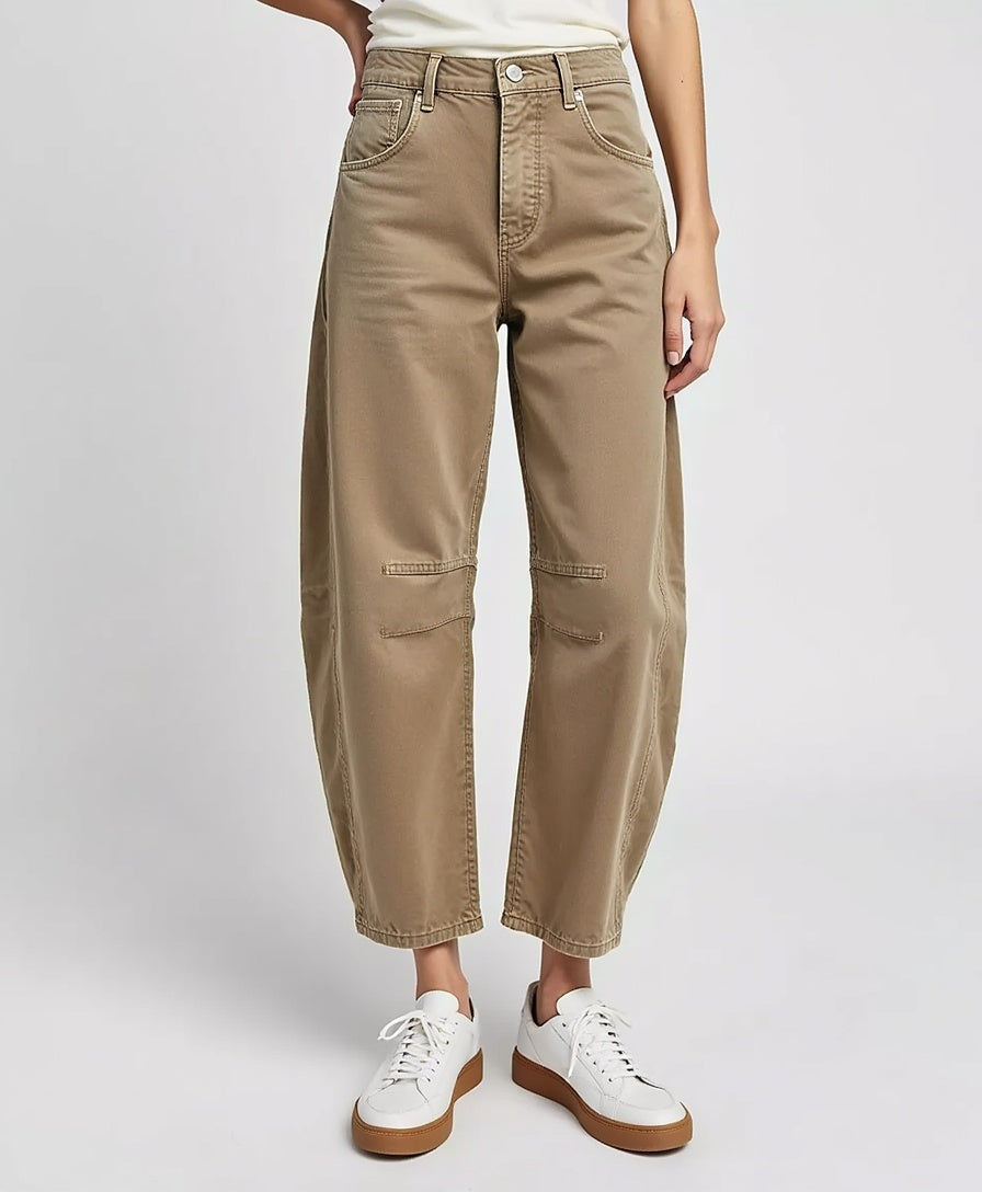 High-Waisted Jeans with Wide-Leg Cut for Women