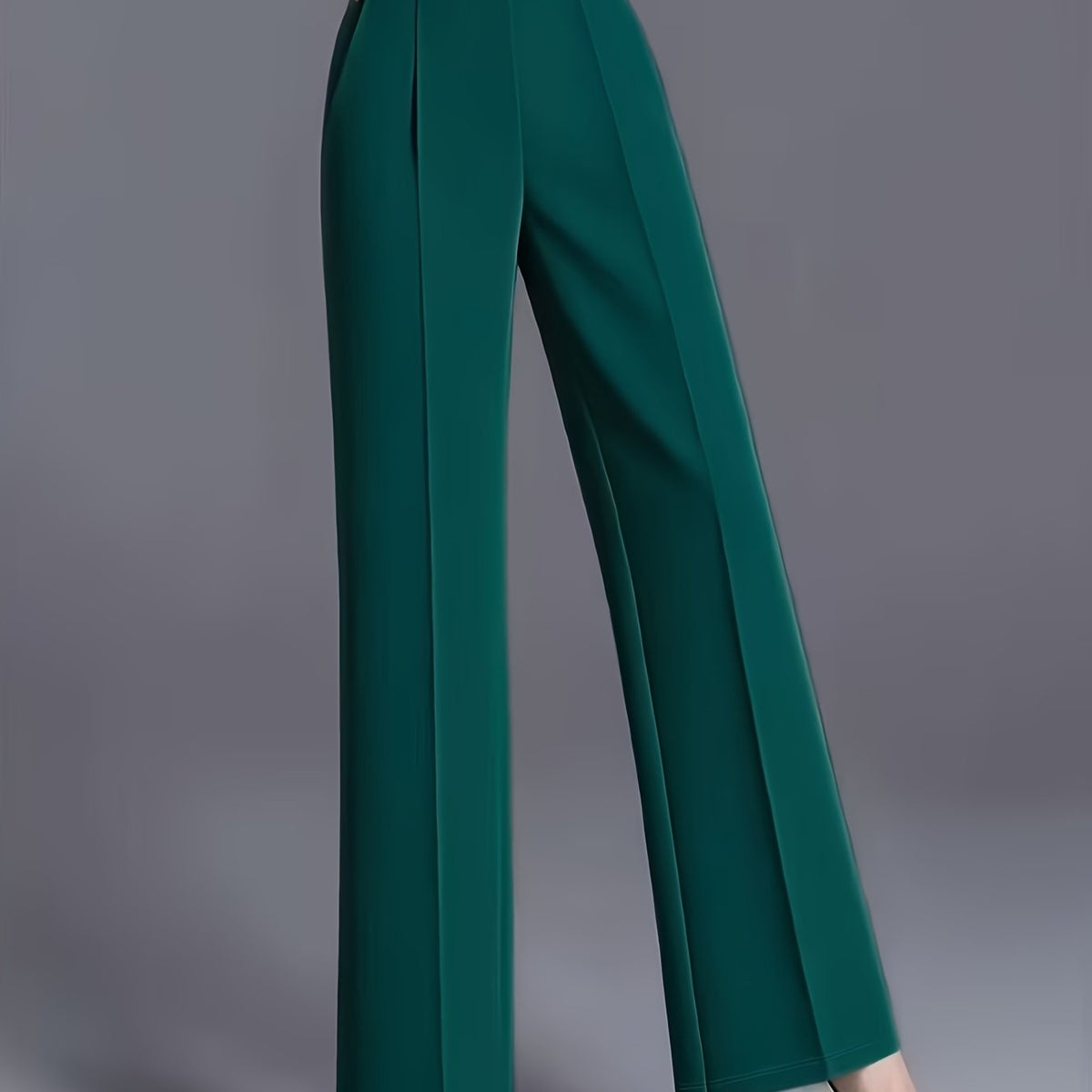 High Waisted Straight Leg Tailored Trousers for Womens