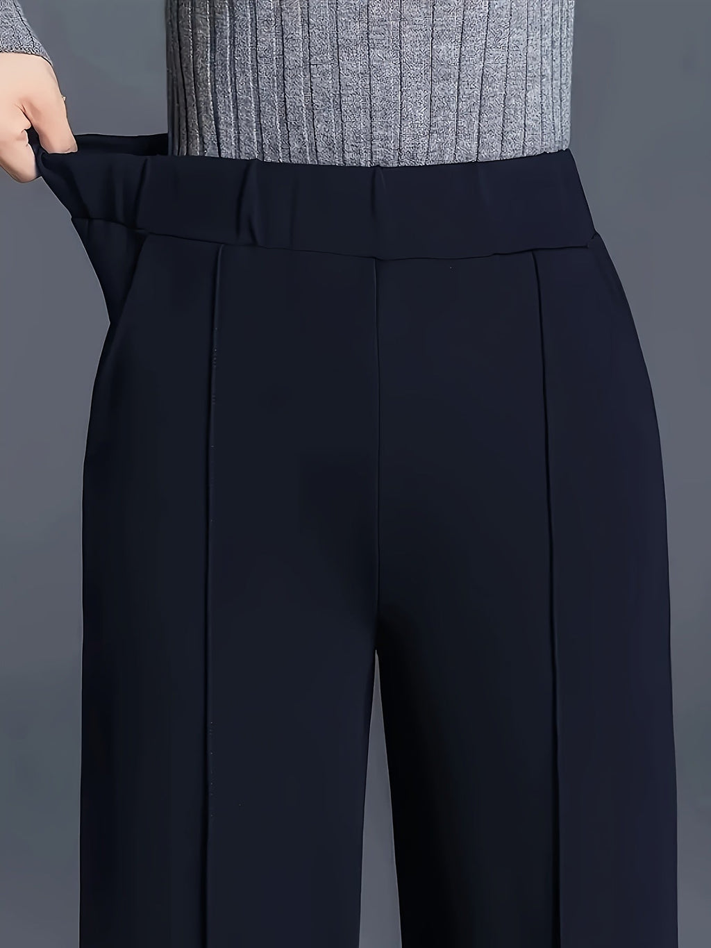 High Waisted Straight Leg Tailored Trousers for Womens
