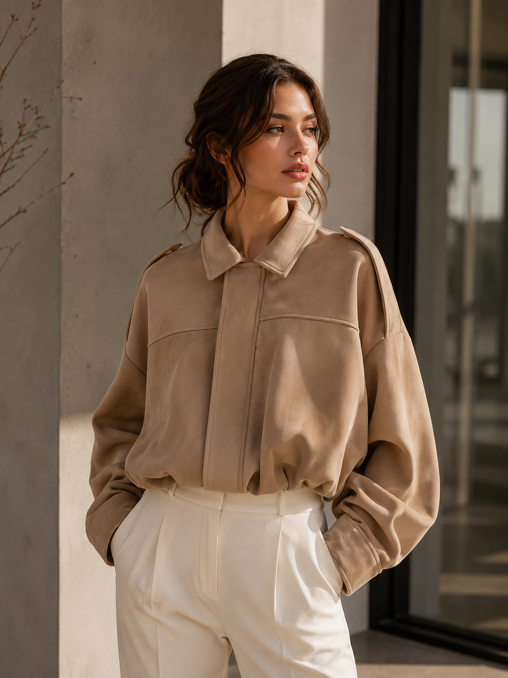 Karolina | Women's long-sleeved jacket with a turn-down collar, for transitional weather