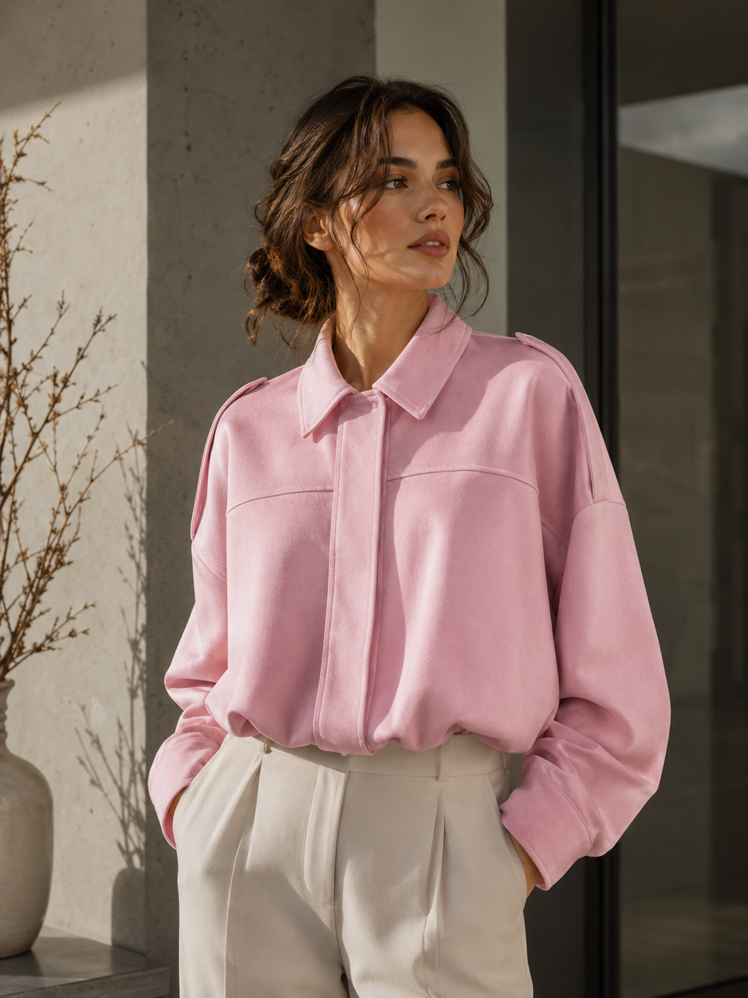 Karolina | Women's long-sleeved jacket with a turn-down collar, for transitional weather