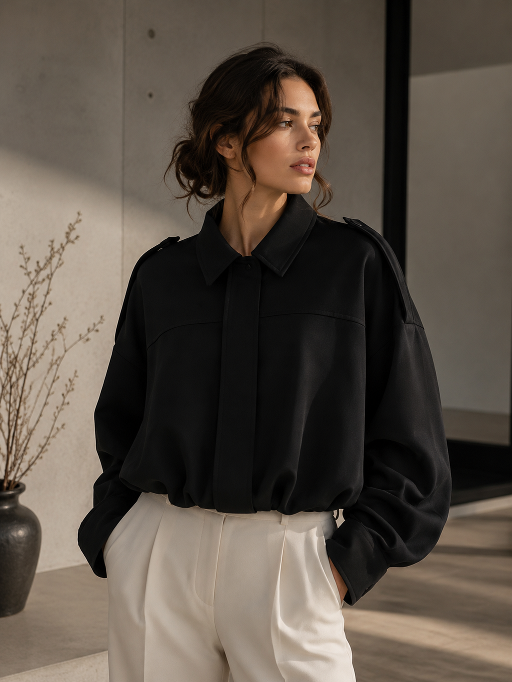 Karolina | Women's long-sleeved jacket with a turn-down collar, for transitional weather