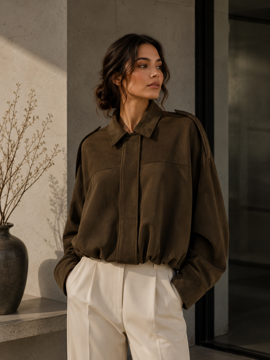 Karolina | Women's long-sleeved jacket with a turn-down collar, for transitional weather