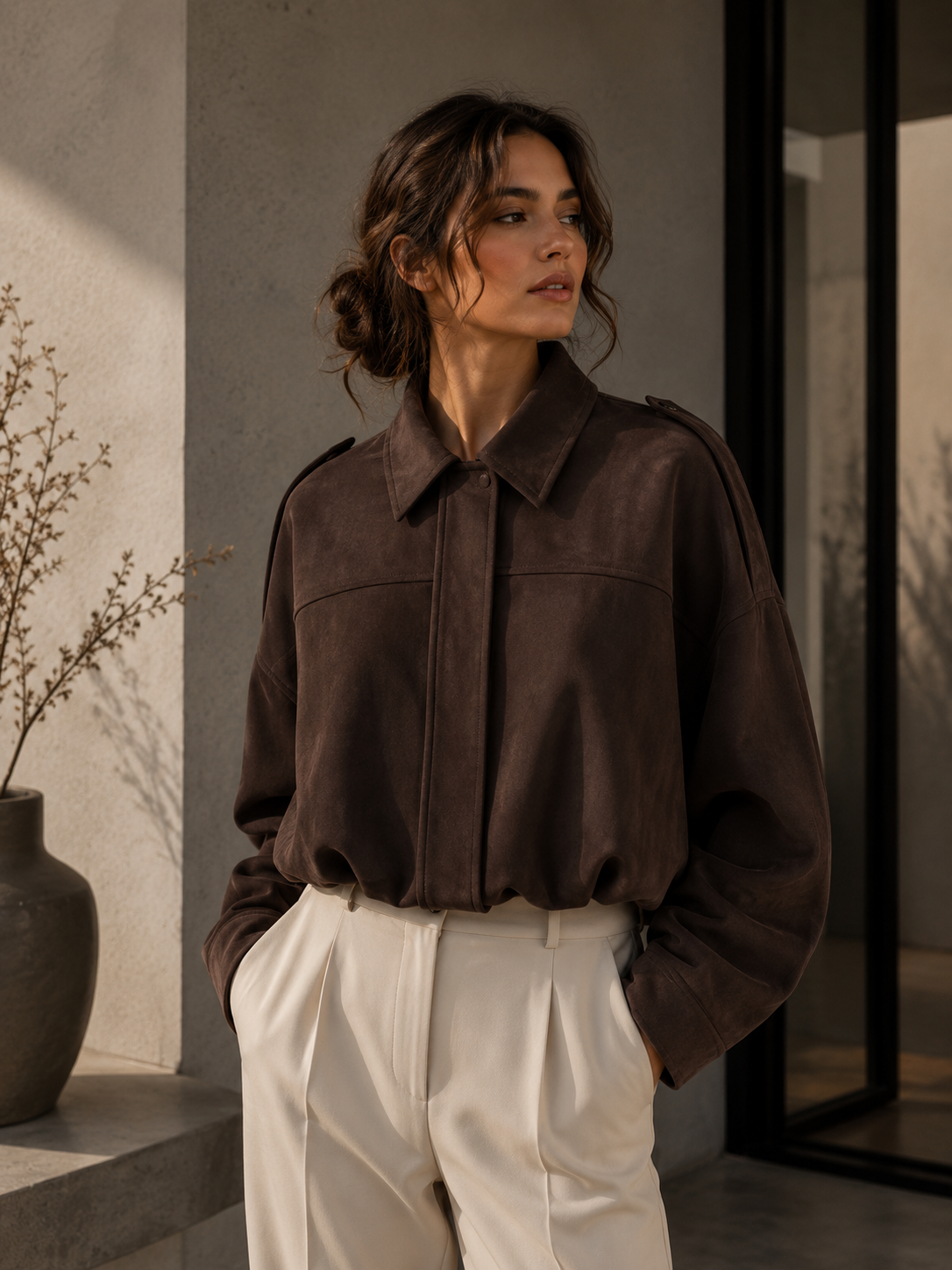 Karolina | Women's long-sleeved jacket with a turn-down collar, for transitional weather