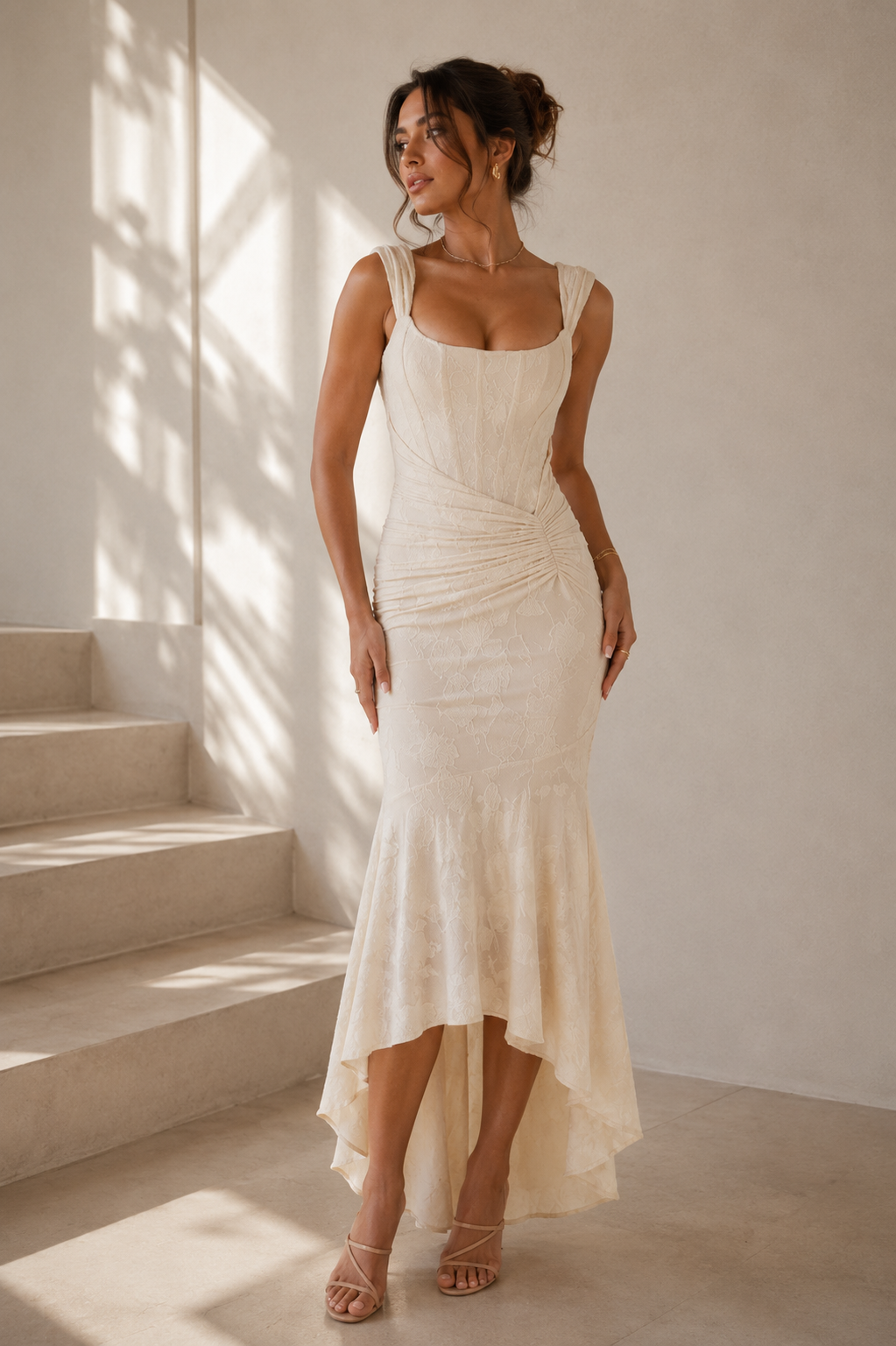 Kelly | Elegant Evening Dress with Lace Accents