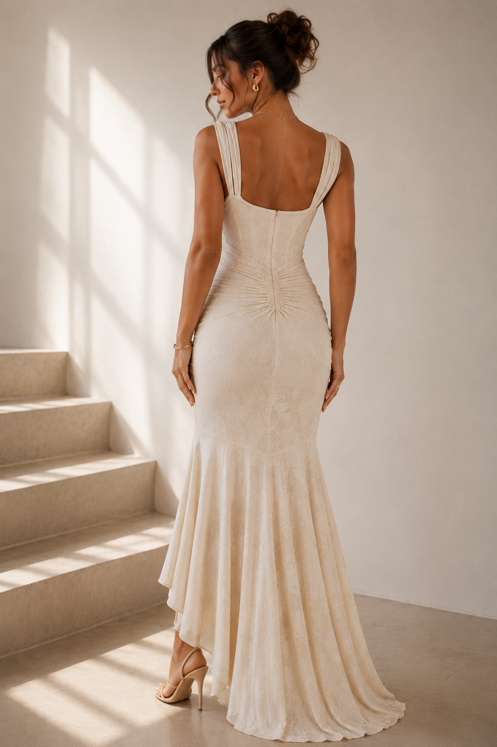 Kelly | Elegant Evening Dress with Lace Accents