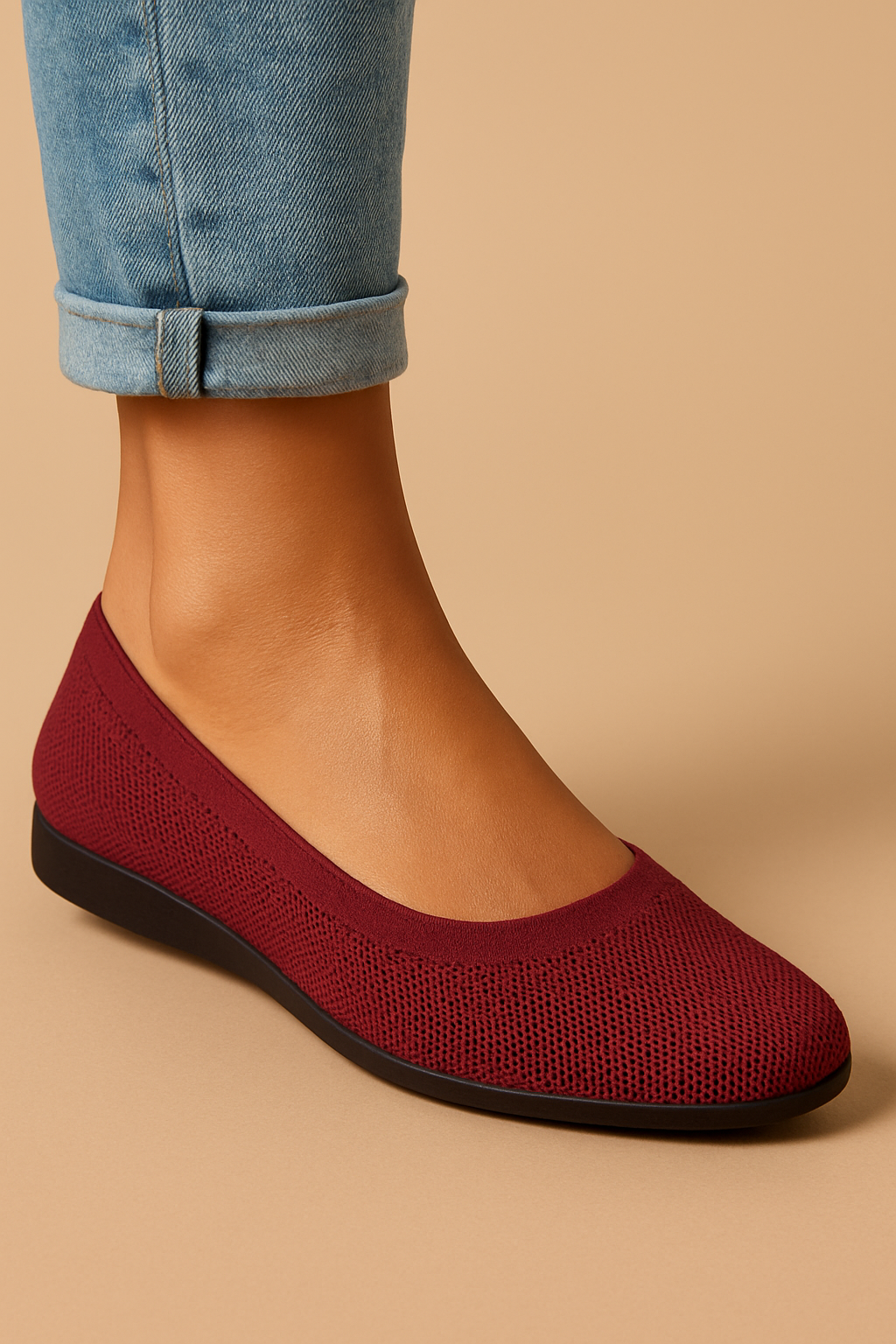 Mibia | Breathable Knit Ballet Flats