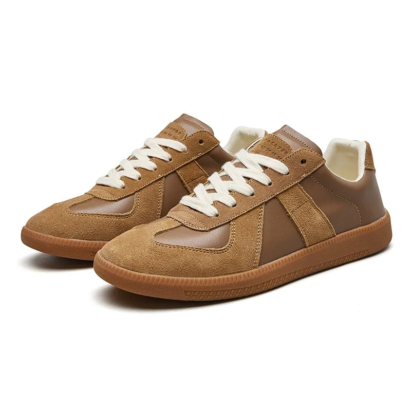 Panelled Trainers with Reinforced Eyelets and Laces for men