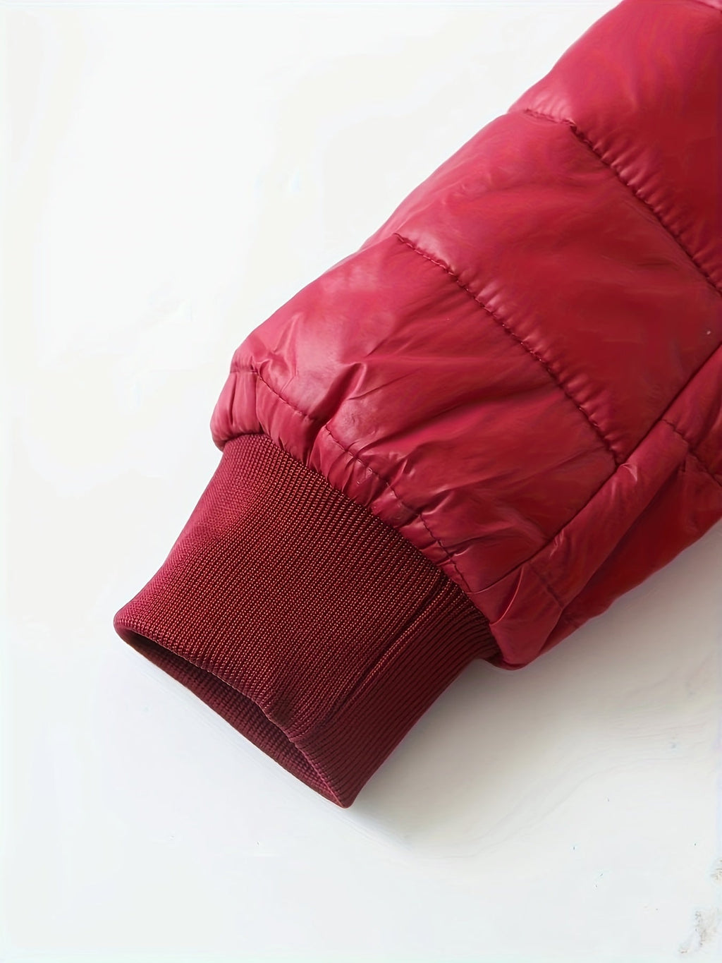 Quilted Coat with Plush Lining and Zip Front for Womens