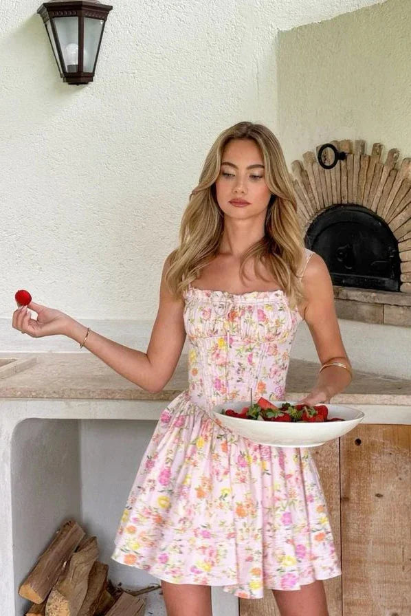 Sleeveless Summer Dress with Square Neckline for Women