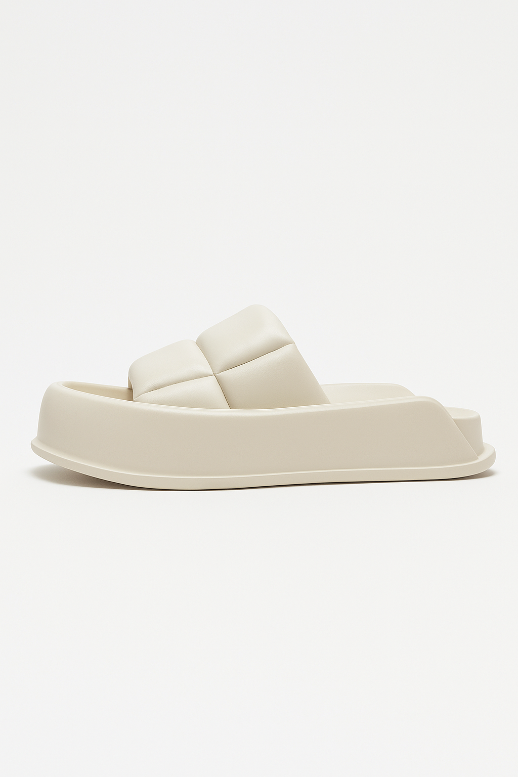 Thick-Sole Platform Slide Sandals with Two Wide Straps for Women