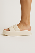 Thick-Sole Platform Slide Sandals with Two Wide Straps for Women