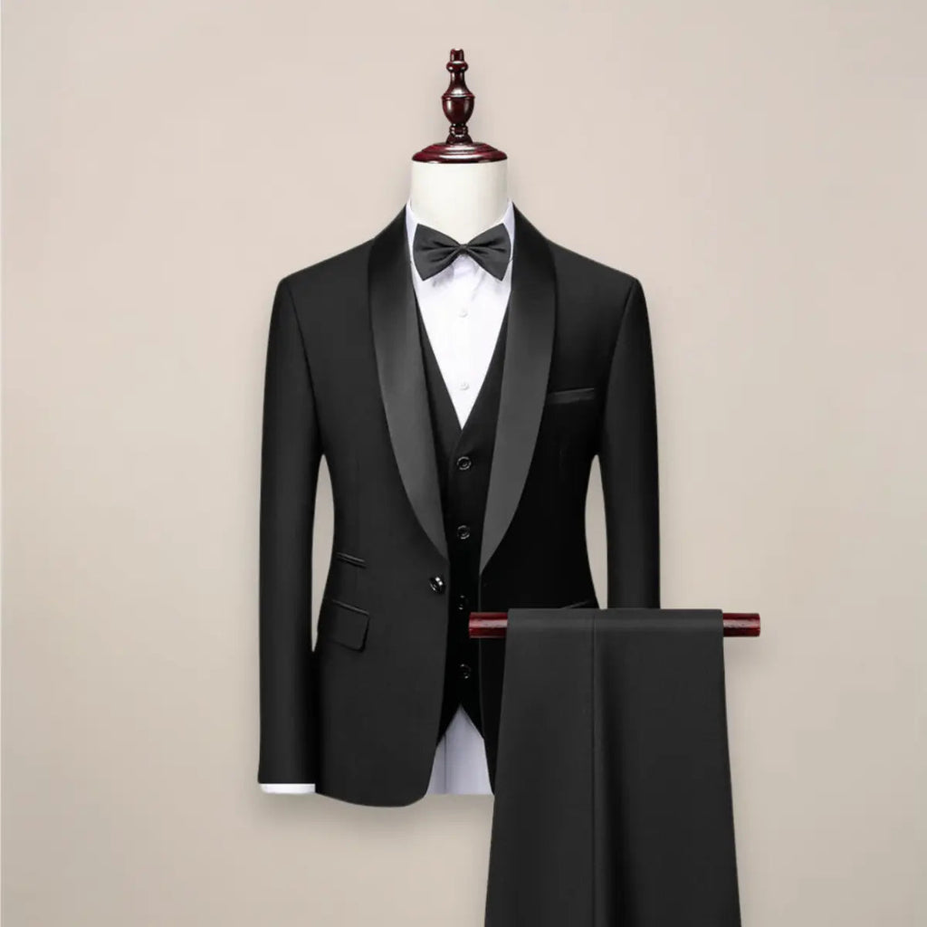Three Piece Slim Fit Tuxedo Suit for Weddings for Men