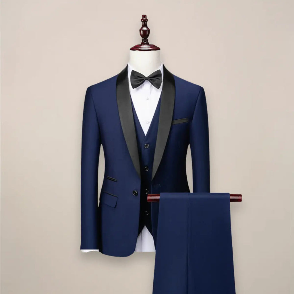 Three Piece Slim Fit Tuxedo Suit for Weddings for Men