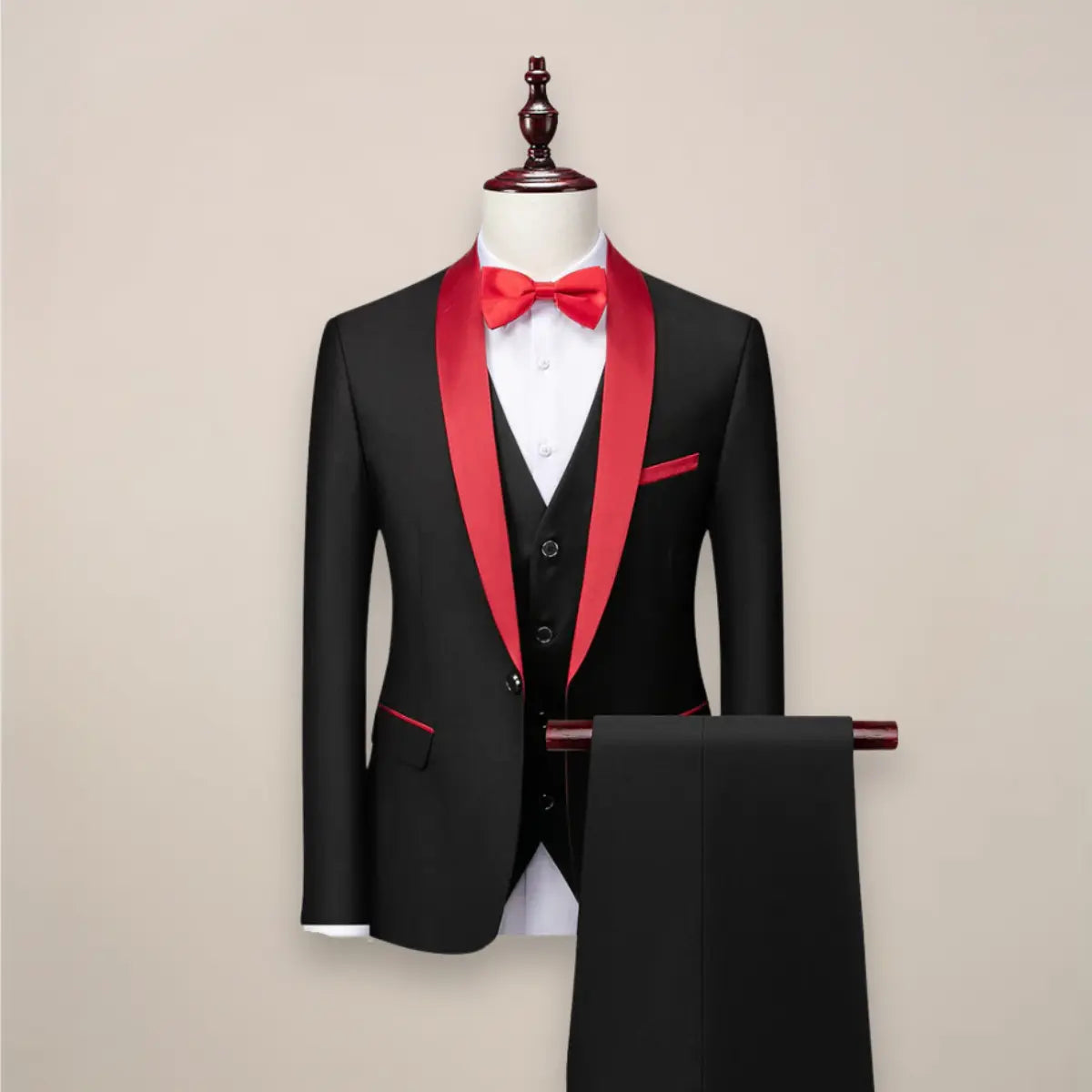 Three Piece Slim Fit Tuxedo Suit for Weddings for Men