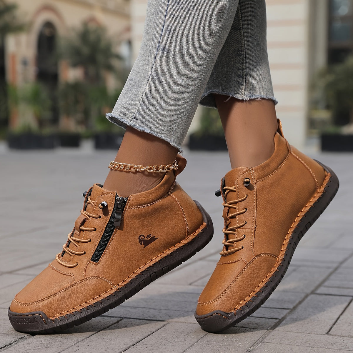 Wide Toe Box Walking Shoes with Cushioned Sole for Women