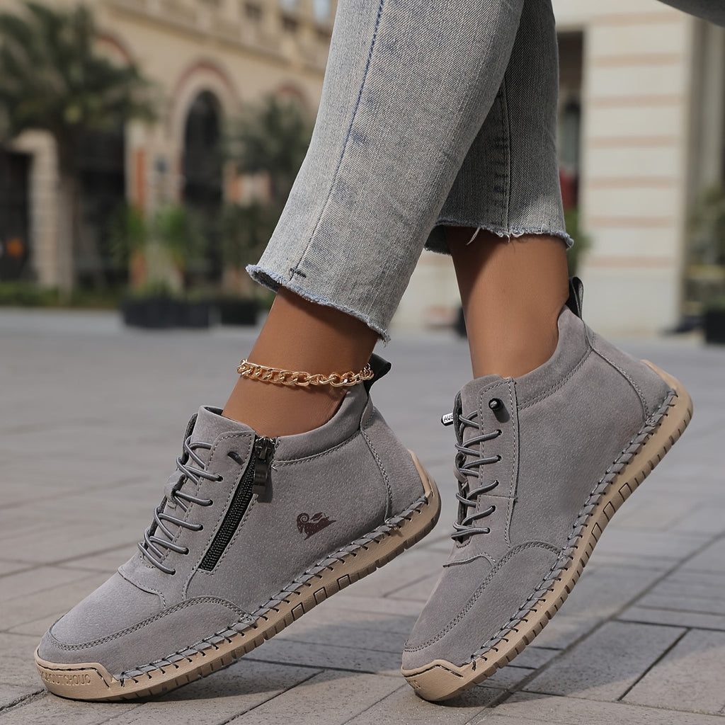 Wide Toe Box Walking Shoes with Cushioned Sole for Women