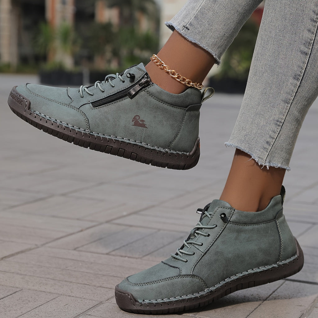Wide Toe Box Walking Shoes with Cushioned Sole for Women