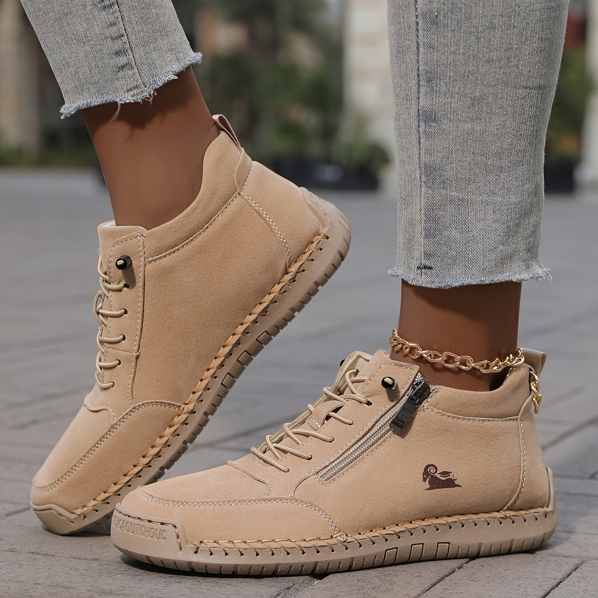 Wide Toe Box Walking Shoes with Cushioned Sole for Women