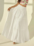 Women’s Maxi Skirt with Smocked Waist and Gathered Panels