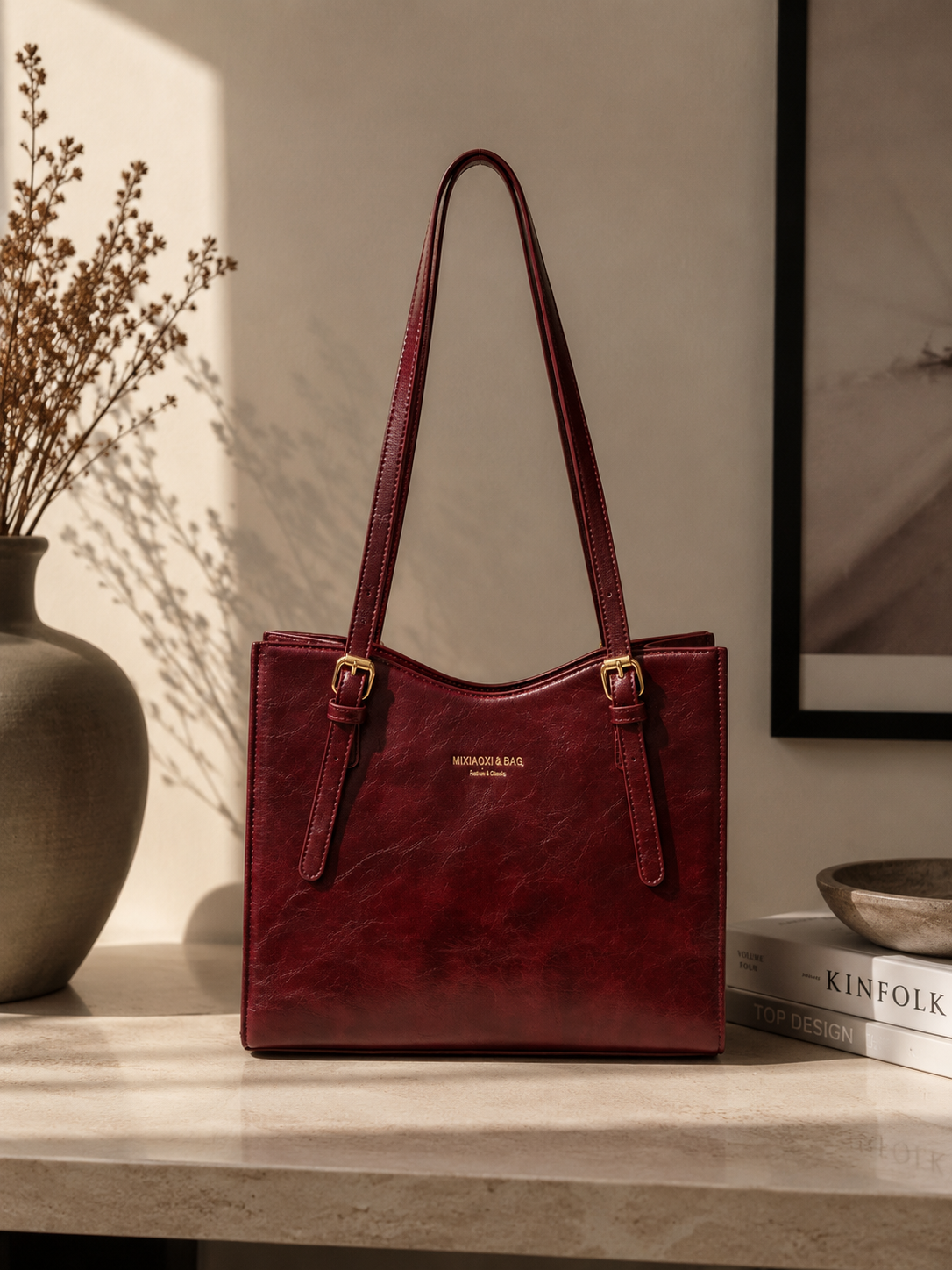 Zara | Elegant leather bag + free bag hanger