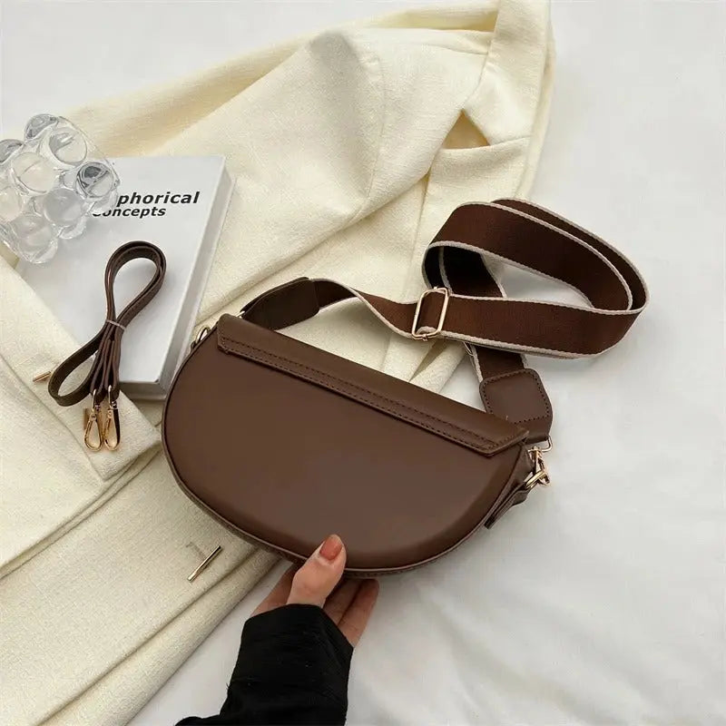 Compact Shoulder Bag with Adjustable Strap for Women