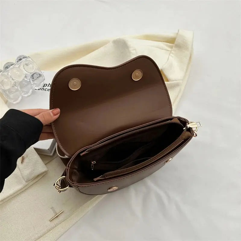 Compact Shoulder Bag with Adjustable Strap for Women
