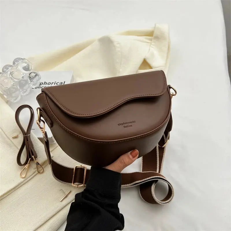 Compact Shoulder Bag with Adjustable Strap for Women